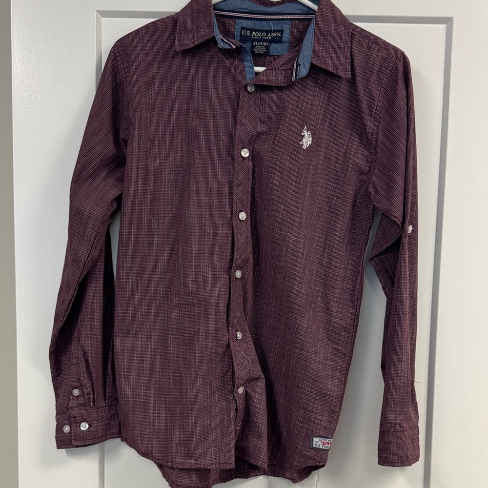 U.S. Polo Assn. Youth burgundy Button-Down Shirt